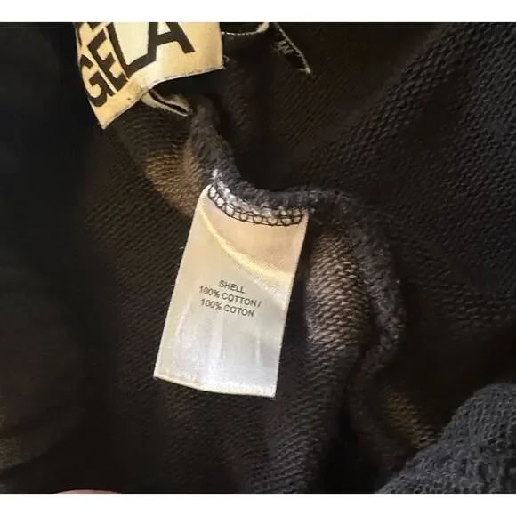 Pam & Gela Women's Jogger Sweatpants Size Small Black Bleach Wash Streetwear - Picture 6 of 9